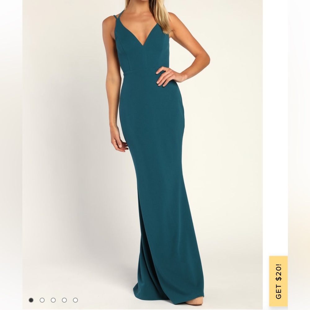 NEW with Tags! Never worn Teal floor length dress